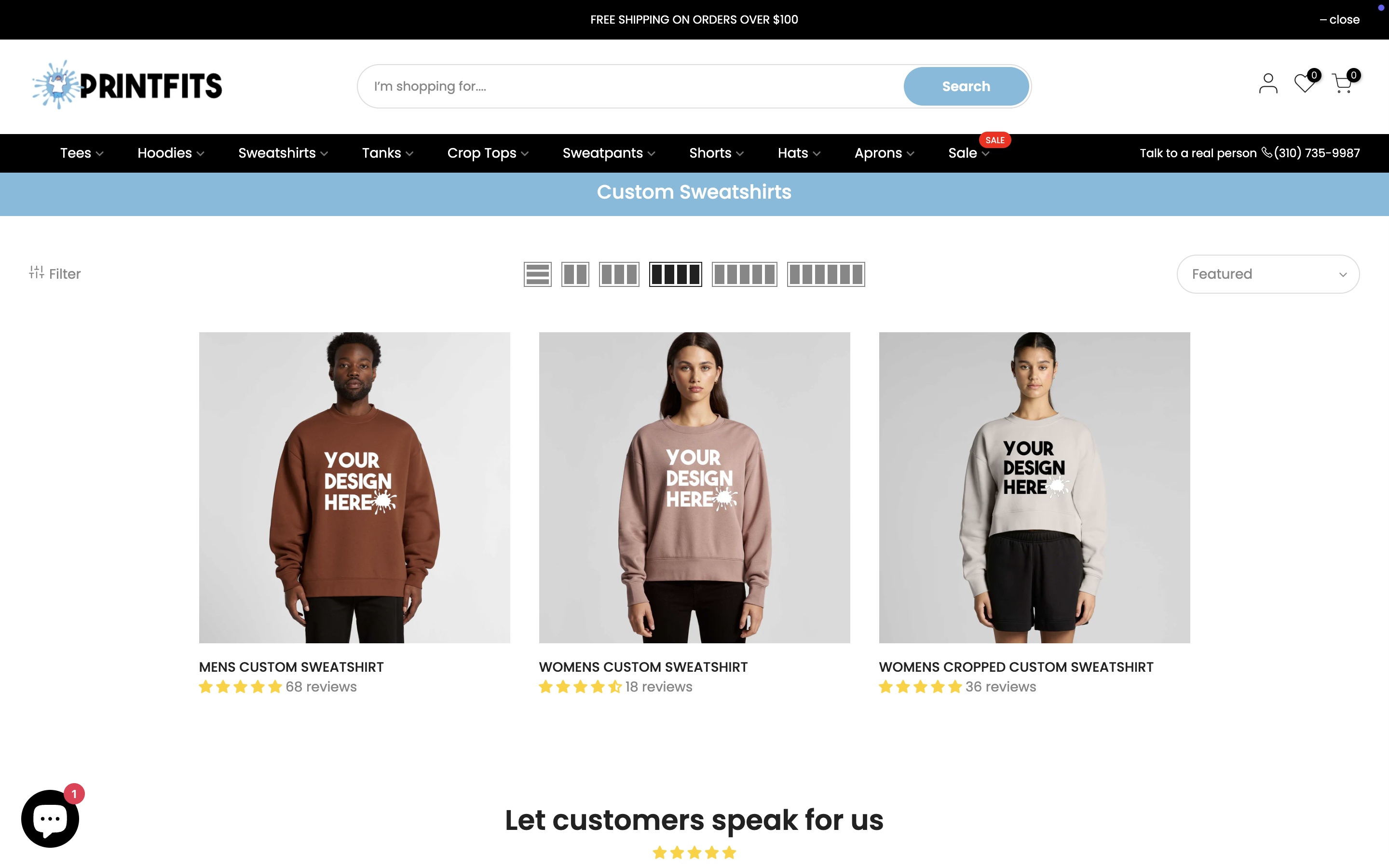 Printfits Custom Sweatshirts